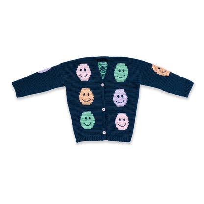 Caron Crochet Big Smiles Big Cardigan Pattern | Simply Soft, embroidery