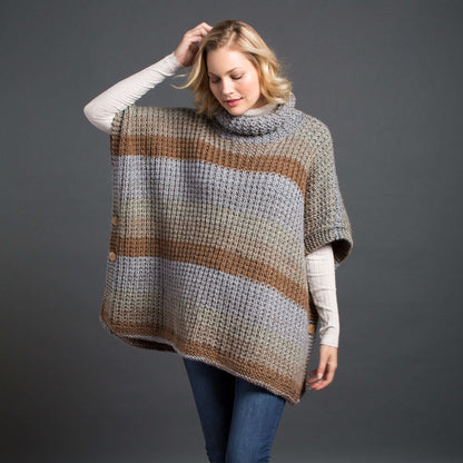 Caron Cozy Up Knit Poncho Pattern | Tea Cakes, Women, Easy