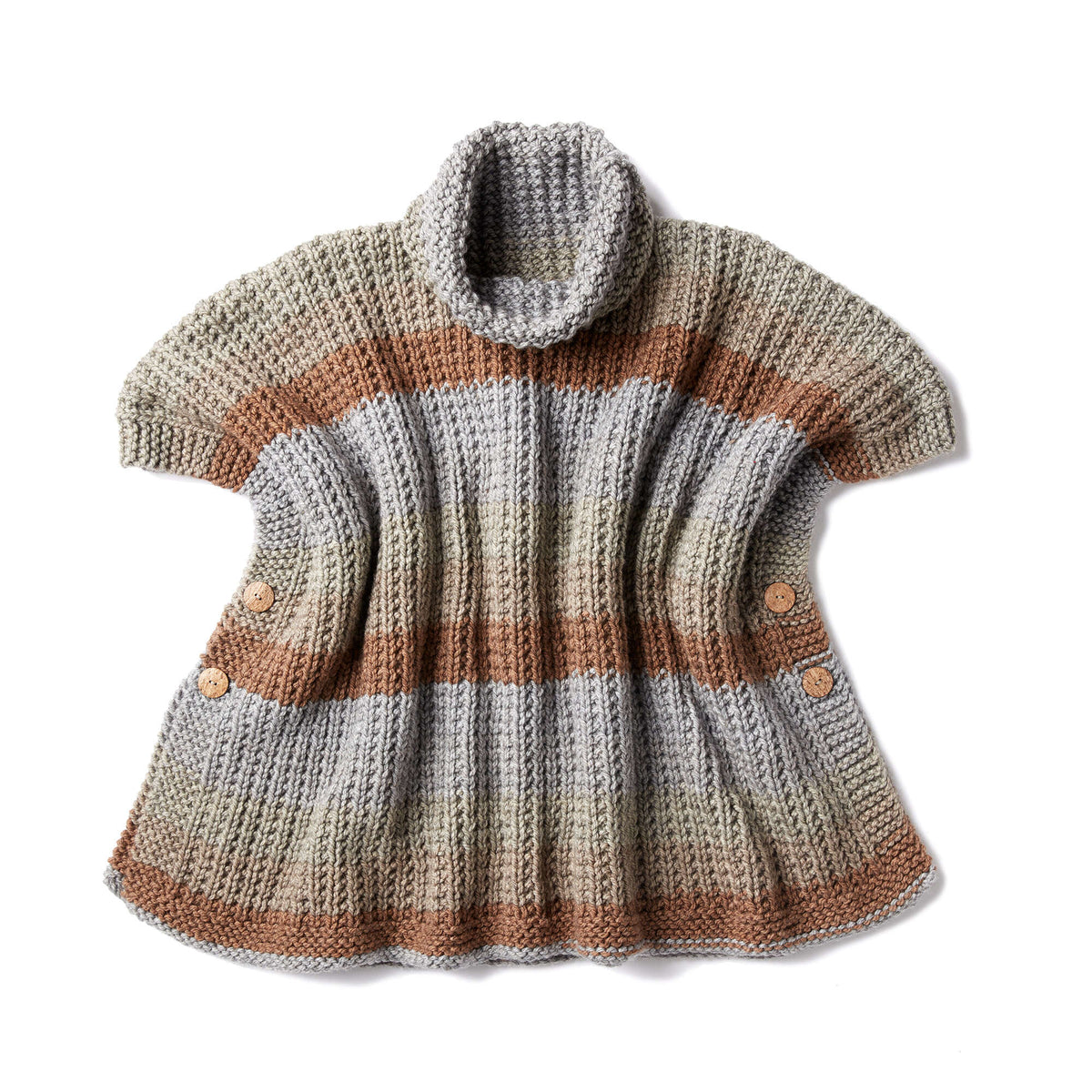 Caron Cozy Up Knit Poncho Pattern | Tea Cakes, Women, Easy