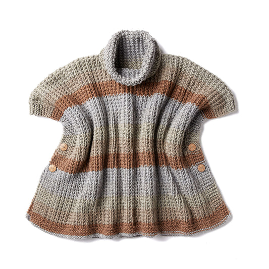 Caron Cozy Up Knit Poncho Pattern | Tea Cakes, Women, Easy