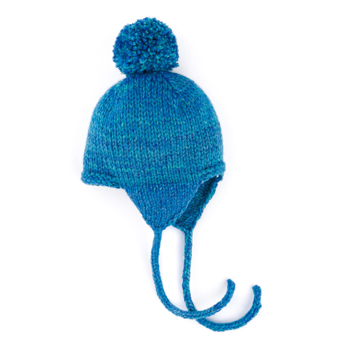 Caron Knit Ear Flap Cozy Hat Pattern | garter stitch, colorwork, winter