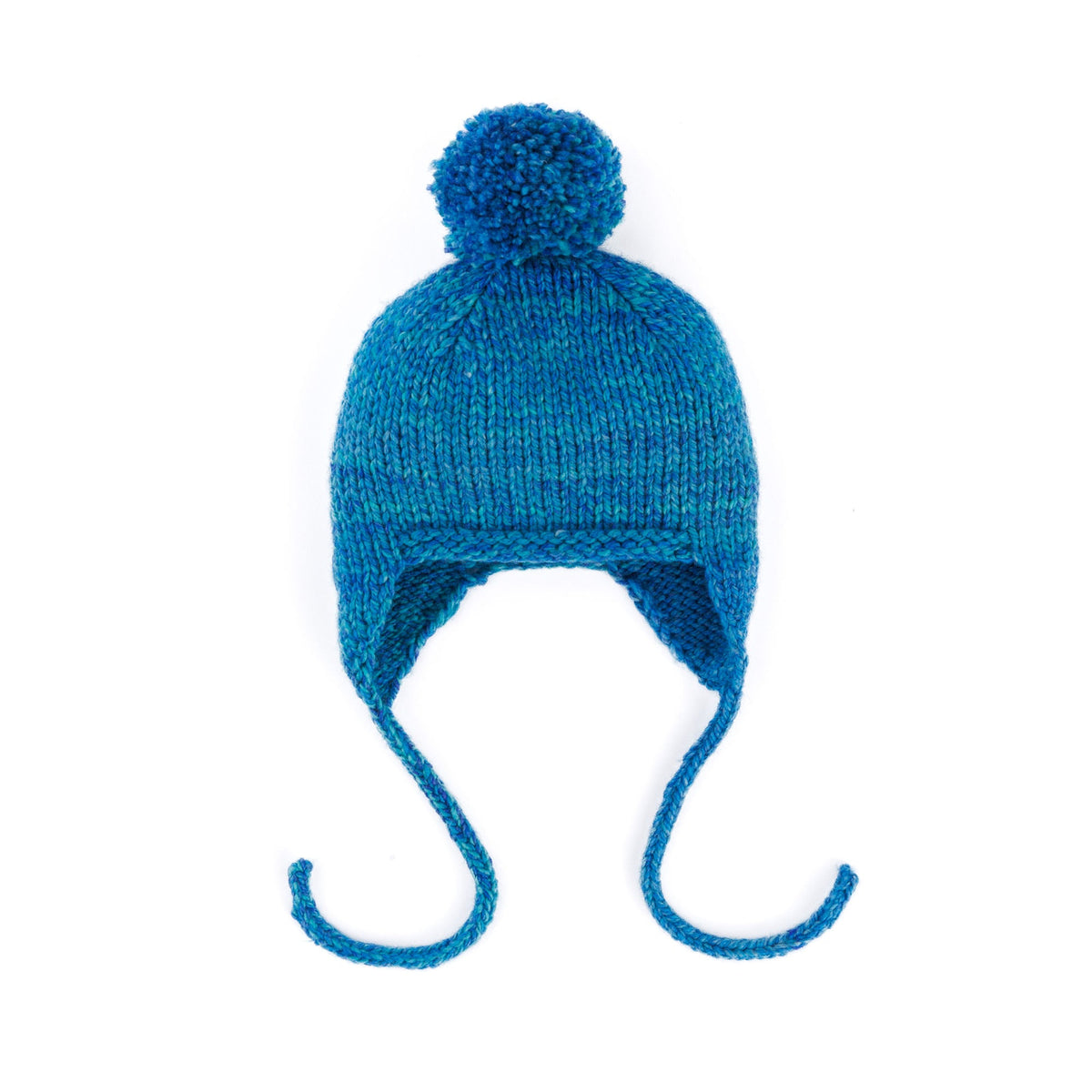 Caron Knit Ear Flap Cozy Hat Pattern | garter stitch, colorwork, winter