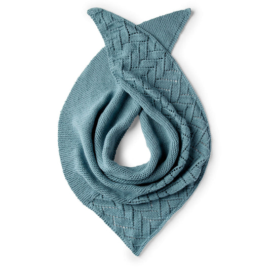 Caron Asymmetrical Lace Knit Shawl Pattern | garter stitch, Women