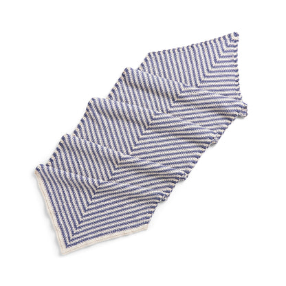 Caron Stripy Linen Stitch Knit Wrap Pattern | increases, decreases