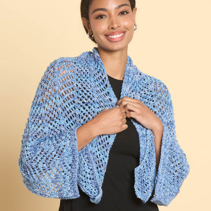 Caron Open Chevron Knit Shawl Pattern | Simply Me Mosaic, gift