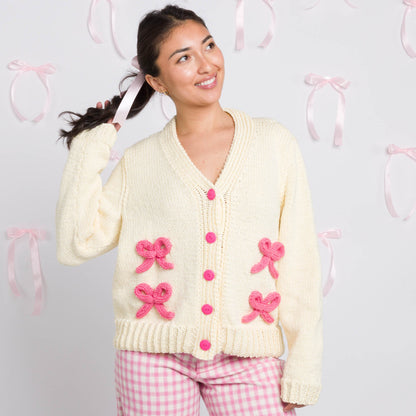 Caron Bows on the Go Cardigan Pattern | seaming, Simply Me, sleeves