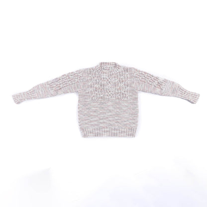Caron Gayle's Cables Knit Pullover Pattern | ribbing, lace, increases