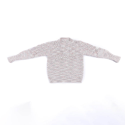 Caron Gayle's Cables Knit Pullover Pattern | ribbing, lace, increases