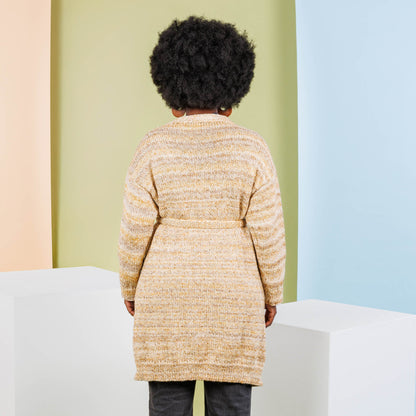 Caron Oh So Cozy Knit Coatigan Pattern | stocking stitch, sleeves, pockets
