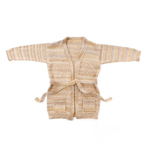 Caron Oh So Cozy Knit Coatigan Pattern | stocking stitch, sleeves, pockets