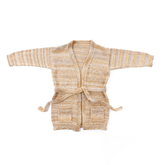 Caron Oh So Cozy Knit Coatigan Pattern | stocking stitch, sleeves, pockets