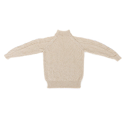 Caron Country Cables Knit Pullover Pattern | seaming, decreases, sleeves