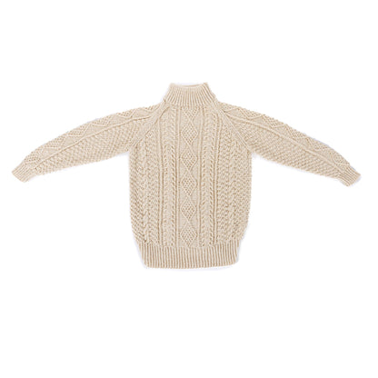 Caron Country Cables Knit Pullover Pattern | seaming, decreases, sleeves