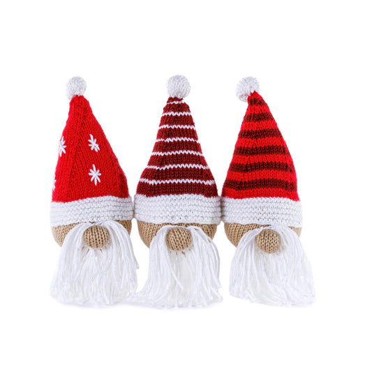 Caron Knit Trio of Marching Gnomes Pattern | increases, rounds, Simply Soft