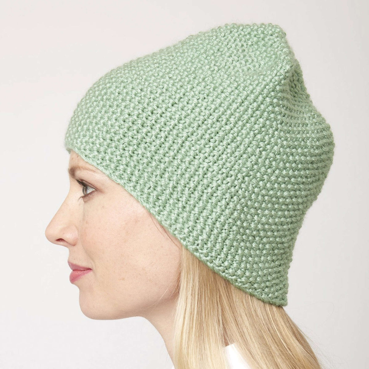 Caron Knit Seed Stitch Beanie Pattern | Simply Soft, shades, Hats