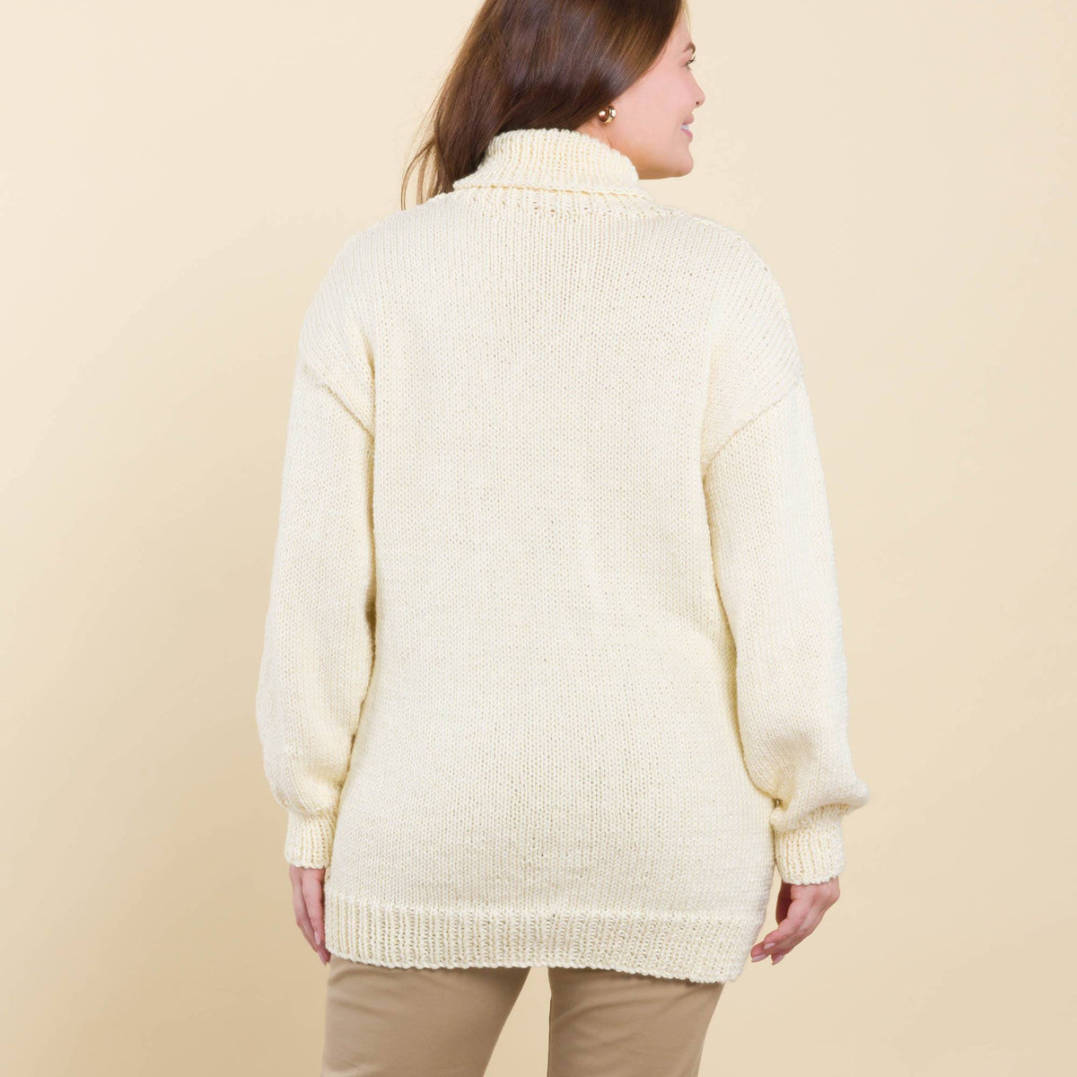 Caron Knit Cabled Pullover Pattern | stocking stitch, cable, Simply Me