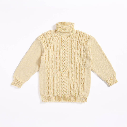 Caron Knit Cabled Pullover Pattern | stocking stitch, cable, Simply Me