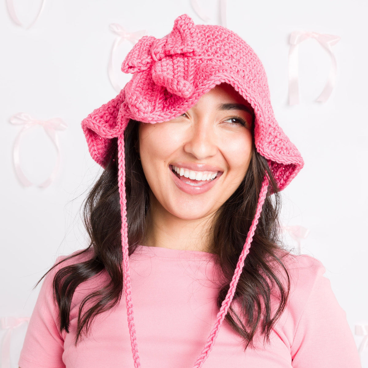 Caron Bowtique Crochet Bucket Hat Pattern | chain stitch, Simply Me, Hats