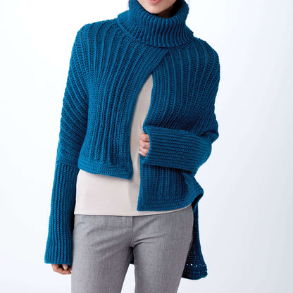 Patons Crochet Wrapover Swoncho Pattern | textured, Cape/Ponchos