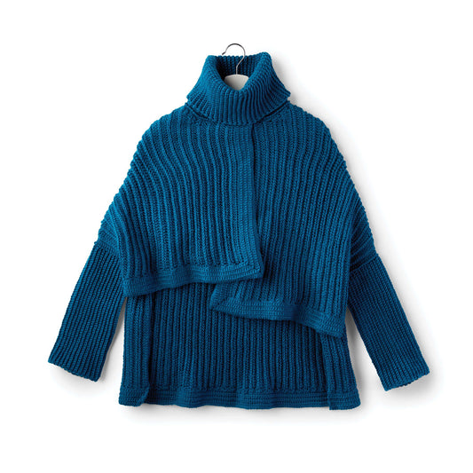 Patons Crochet Wrapover Swoncho Pattern | textured, Cape/Ponchos