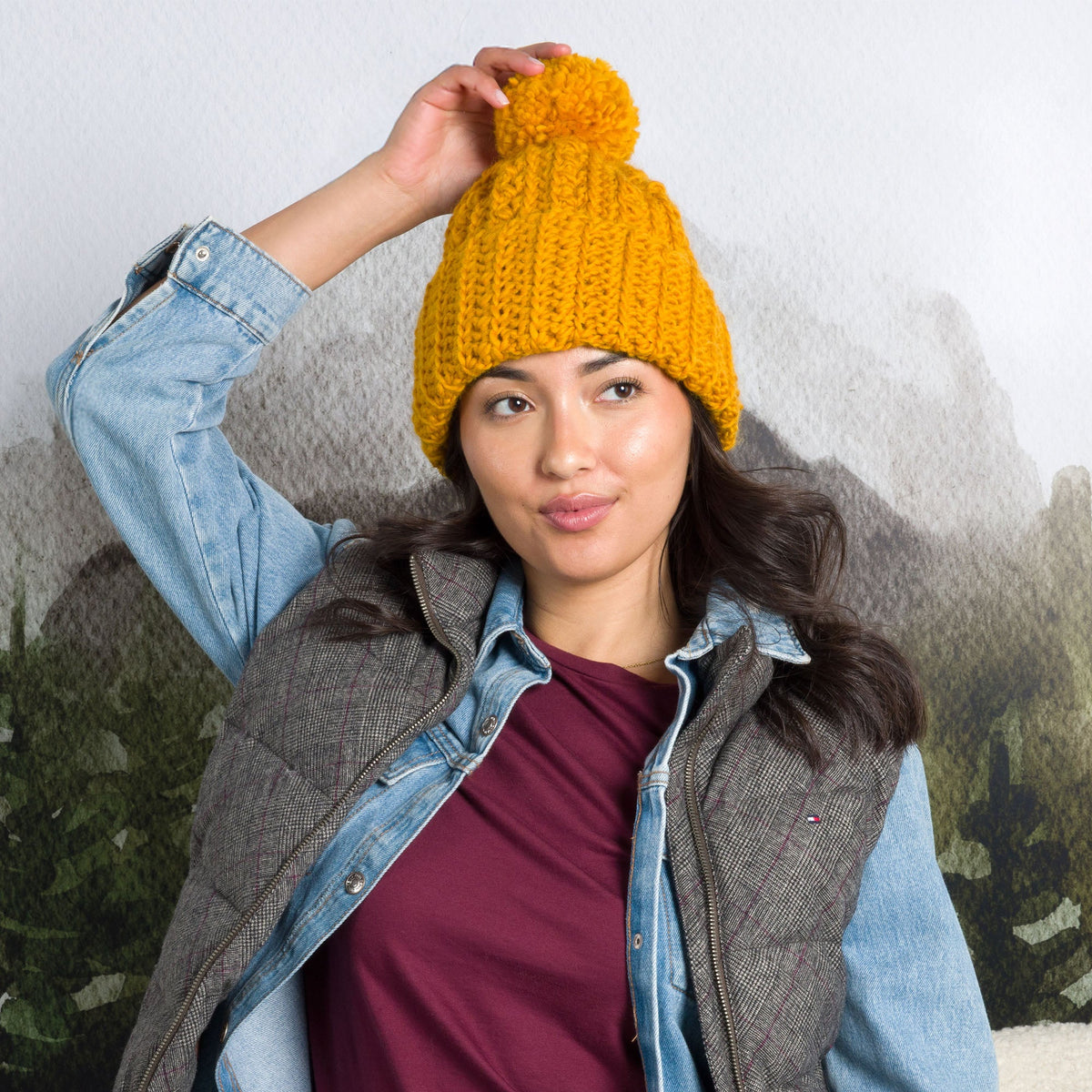 Patons Crochet Hat with Pompom Pattern | seaming, Hats, Women