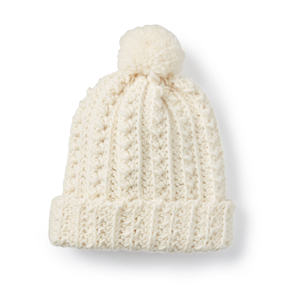 Patons Crochet Hat with Pompom Pattern | seaming, Hats, Women