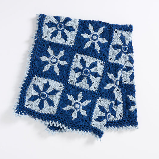 Patons Flying Snowflakes Crochet Throw Pattern | rounds, colors, shades