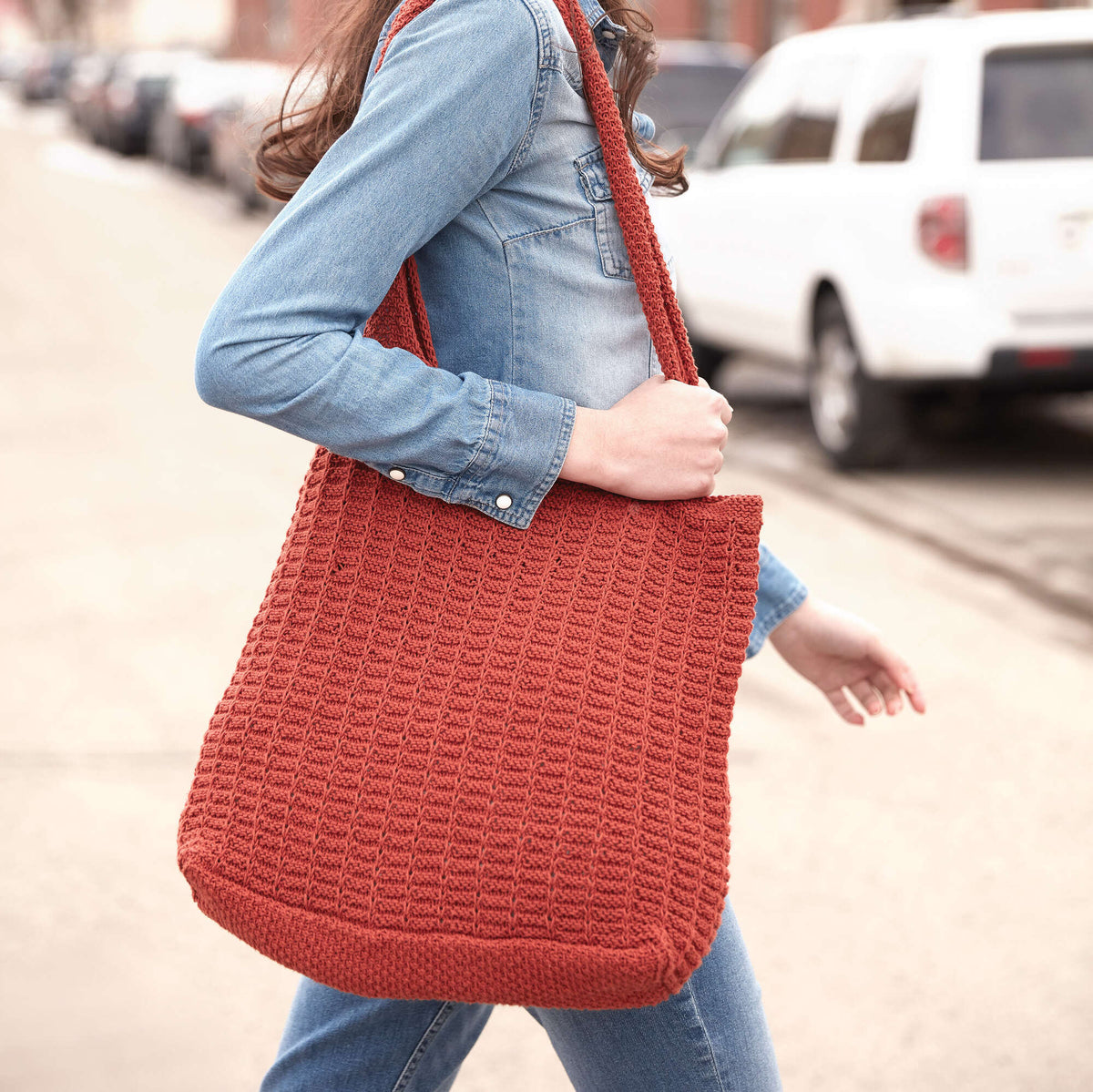 Patons Knit Market Tote Pattern | Hempster, Bags/Purses, Women