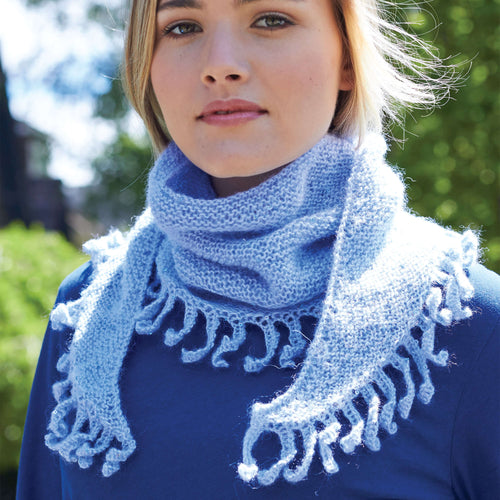 Patons Knit Friseur Fringe Shawl Pattern | lace, you achieve a soft