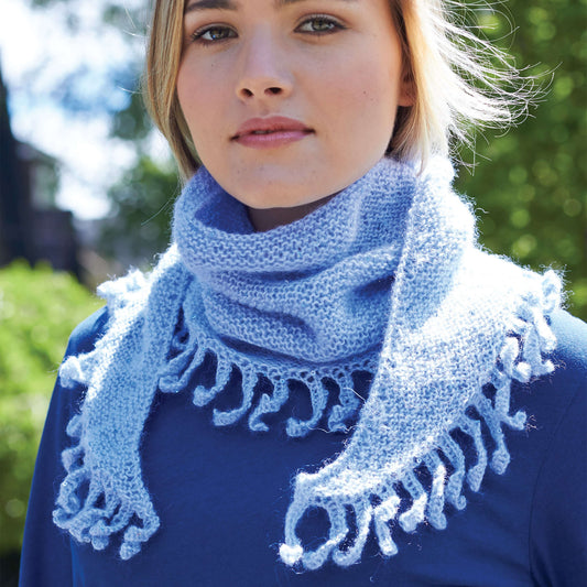 Patons Knit Friseur Fringe Shawl Pattern | lace, you achieve a soft