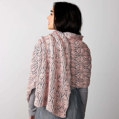Patons Allan Gardens Knit Brioche Shawl Pattern | increases, gift, shades