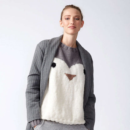 Patons Penguin Knit Holiday Sweater Pattern | gift, colors, shades