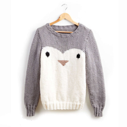 Patons Penguin Knit Holiday Sweater Pattern | gift, colors, shades