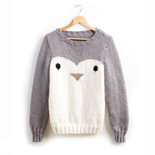 Patons Penguin Knit Holiday Sweater Pattern | gift, colors, shades
