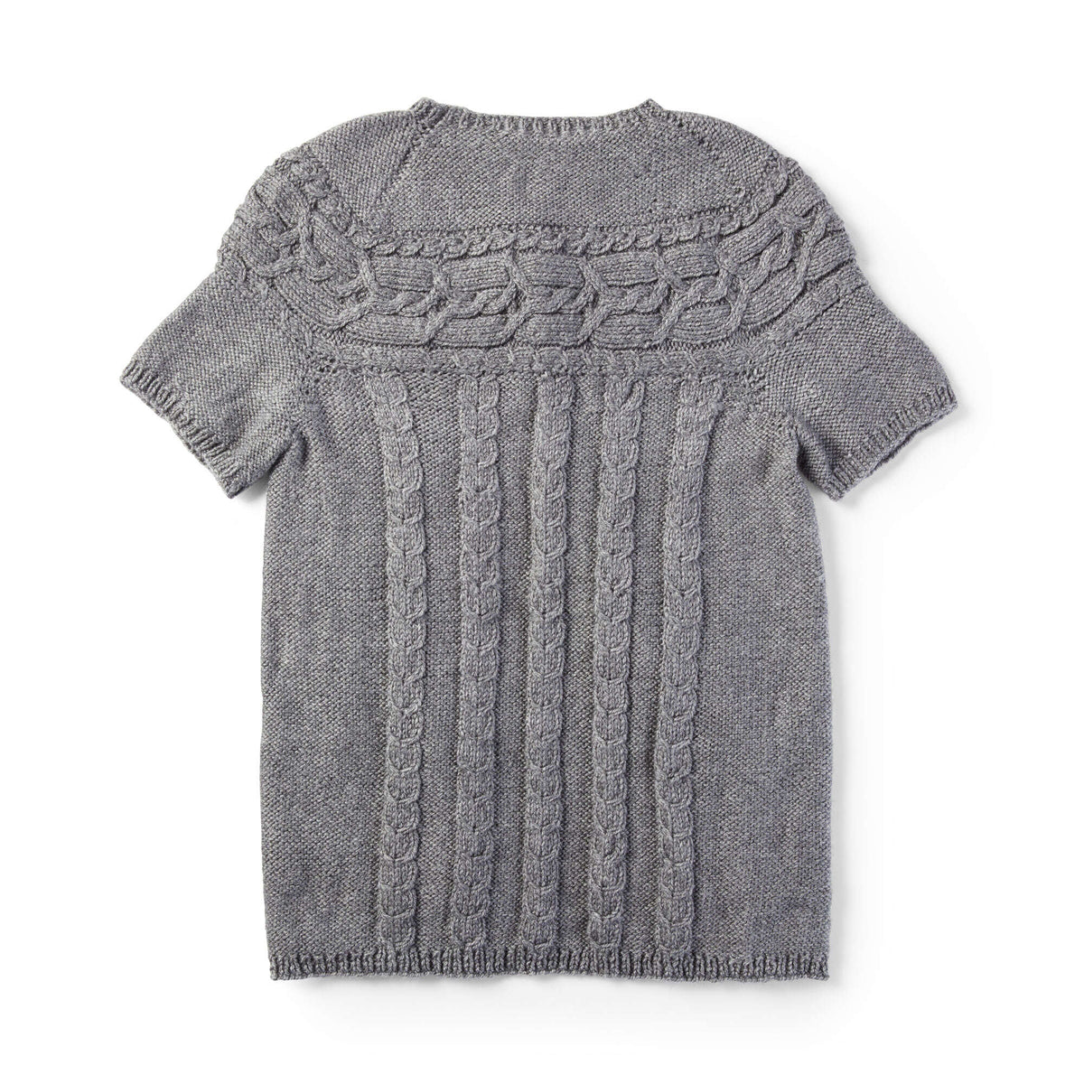 Patons Knit Cardigan with Cabled Yoke Pattern | cables, gift, shades