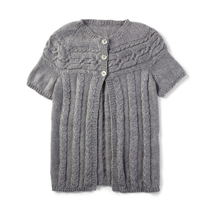 Patons Knit Cardigan with Cabled Yoke Pattern | cables, gift, shades