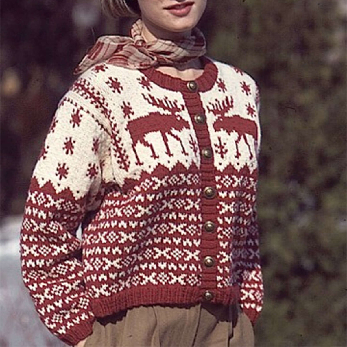 Patons Nordic Knit Cardigan Pattern | Fair Isle, holiday, Women