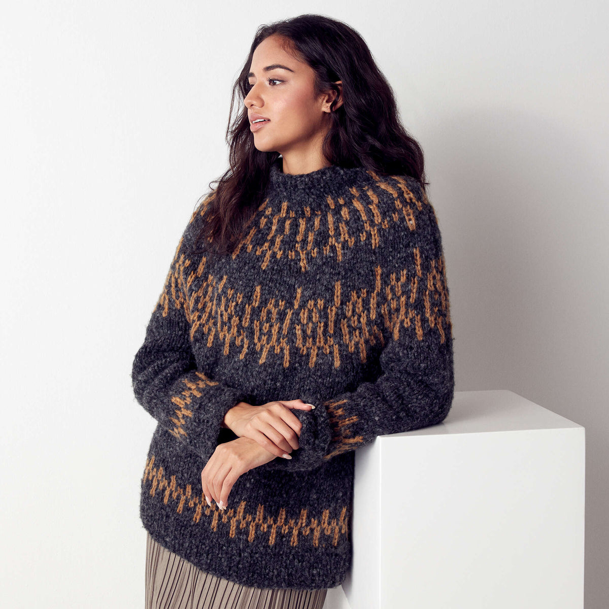 Patons Nordic Knit Pullover Pattern | colorwork, sleeves, colors