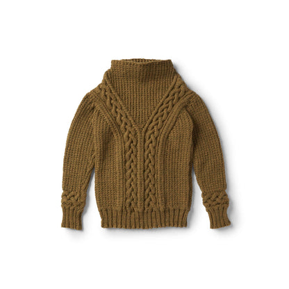 Patons Branching Paths Cable Knit Sweater Pattern | texture, shades