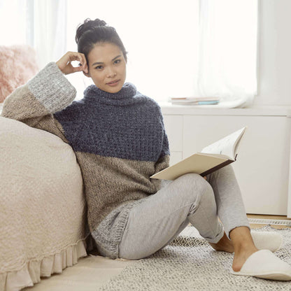 Patons Winter Clouds Knit Tunic Pattern | stocking stitch, seamed, shades