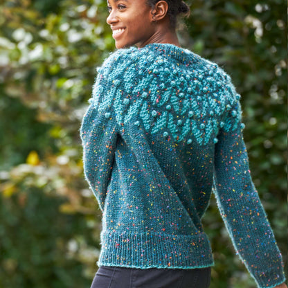 Patons Rich Tweed Chevron Knit Sweater Pattern | Fair Isle, rounds, gift