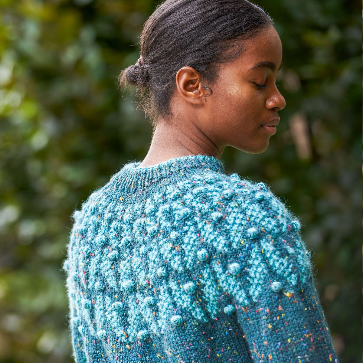 Patons Rich Tweed Chevron Knit Sweater Pattern | Fair Isle, rounds, gift