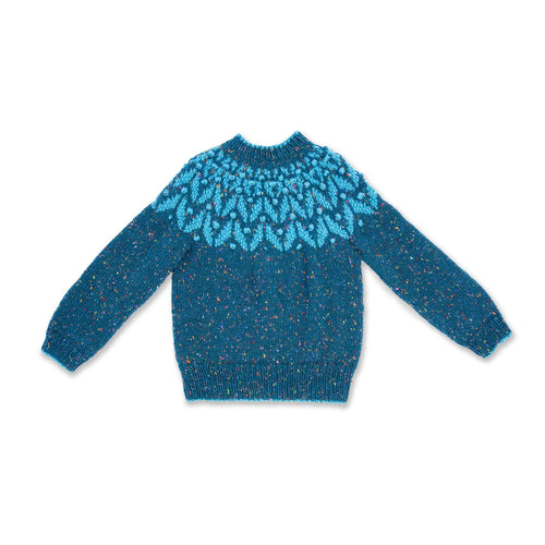 Patons Rich Tweed Chevron Knit Sweater Pattern | Fair Isle, rounds, gift