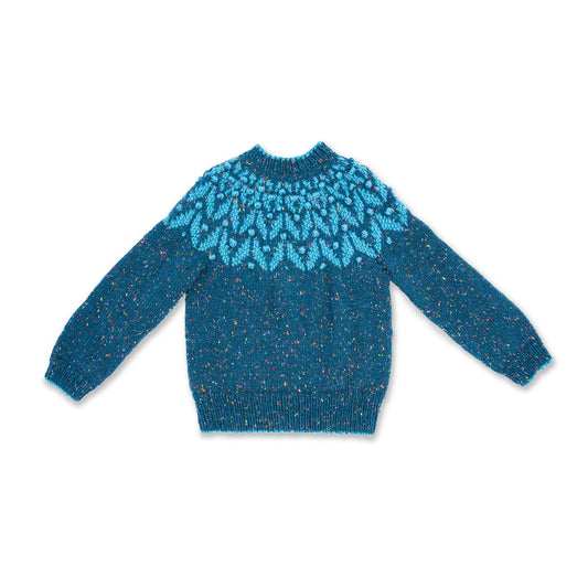 Patons Rich Tweed Chevron Knit Sweater Pattern | Fair Isle, rounds, gift