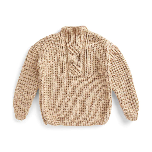 Patons Bellwoods Textures & Cables Knit Pullover Pattern | increases, bulky