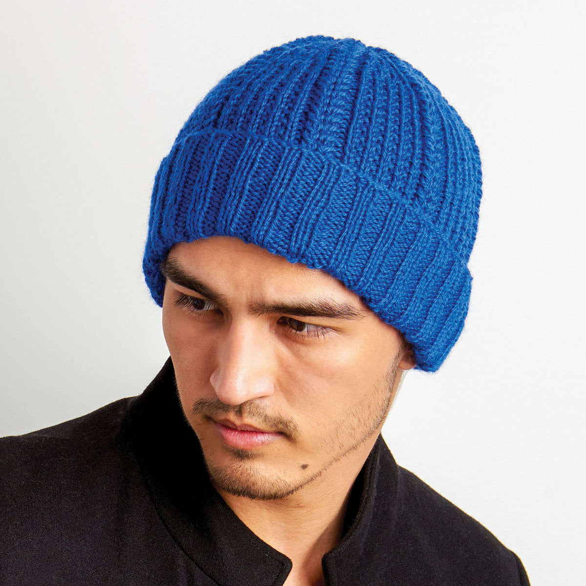 Patons Cable and Rib Knit Hat Pattern | rounds, textured, Hats