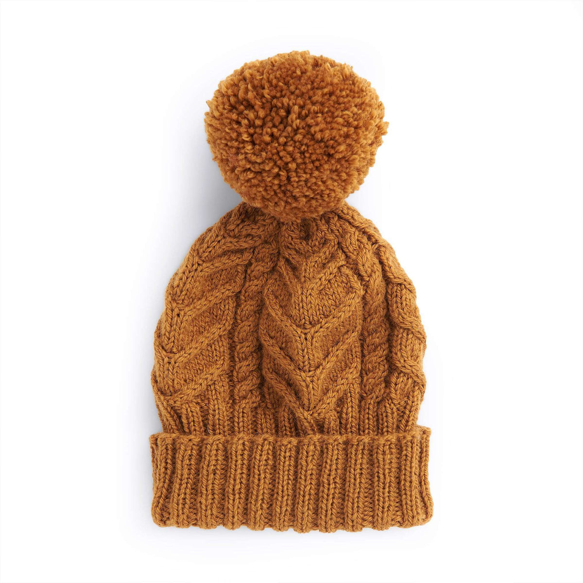 Patons Glendon Cable Knit Hat Pattern | ribbed, ribbing, decreases