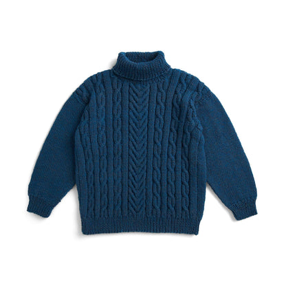 Patons Guildwood Cable Knit Pullover Pattern | stocking stitch, ribbed