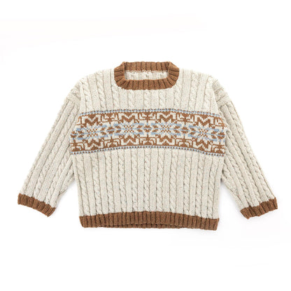 Patons Nordic Cabled Knit Pullover Pattern | ribbing, Fair Isle, cable