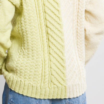 Patons Knit Split Cable Sweater Pattern | gift, texture, Adult